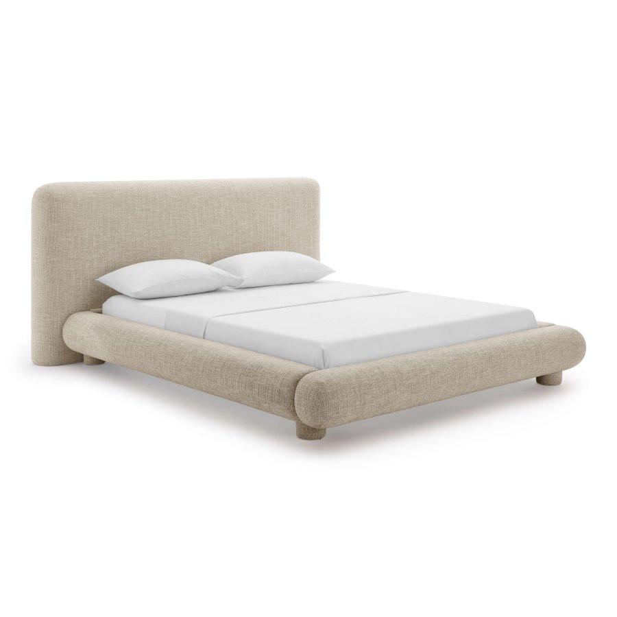 Adonis Modern Low Profile Woven Fabric Upholstered Platform Bed | Eternity Modern