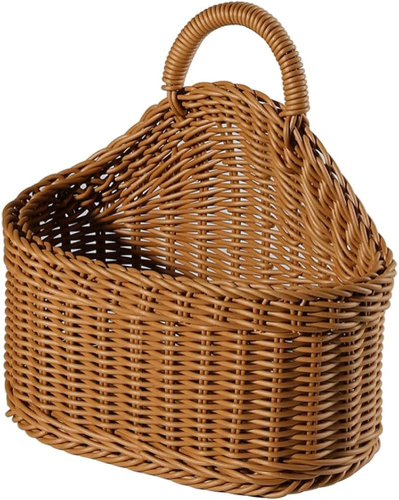 Woven Belly Basket Woven Cutlery Storage Organizer Plastic Hanging Bin for Kitchen Table Cabinet ... | Amazon (US)