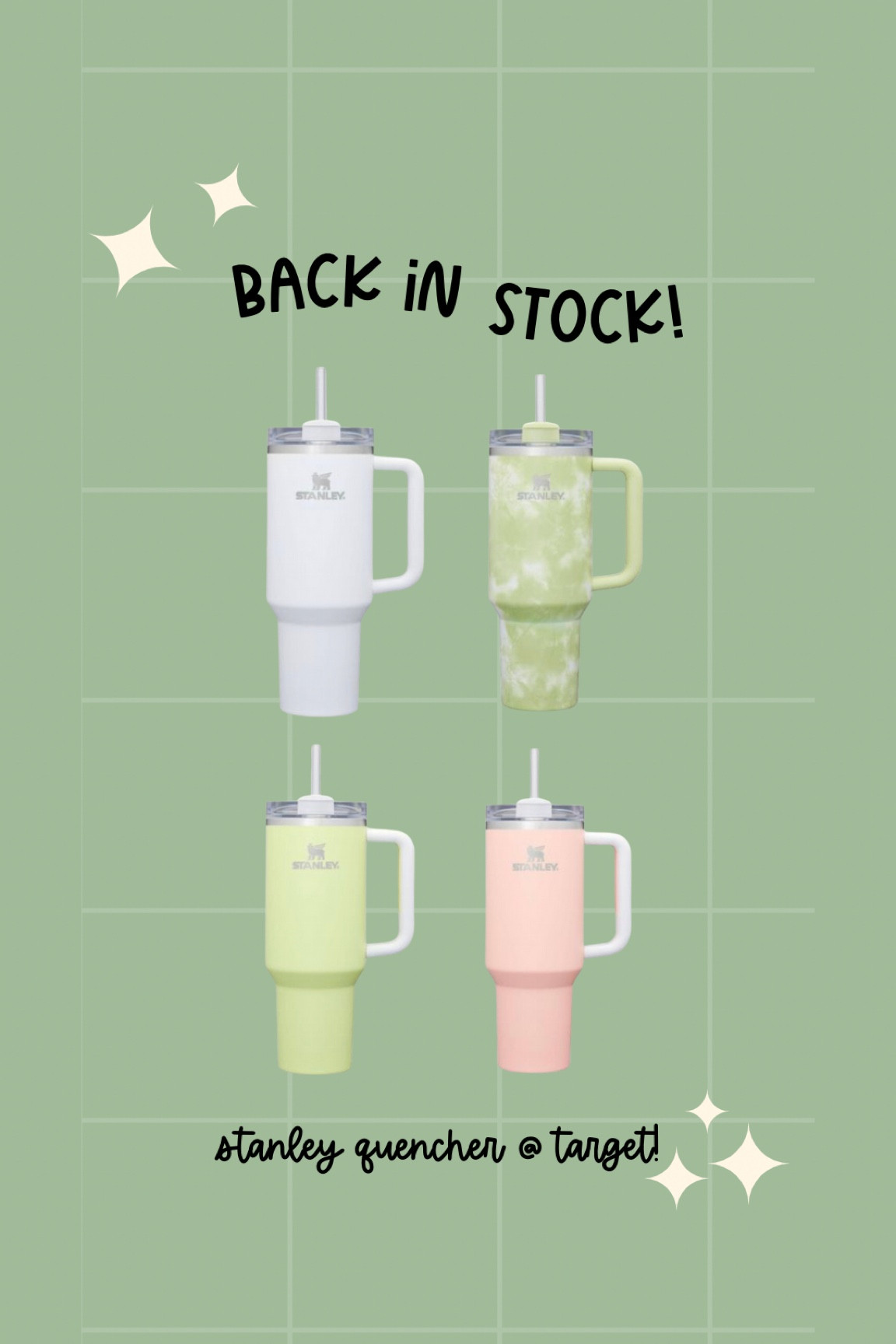 Run don’t walk because my favorite color Stanley (citron!) is back I TWO colors!! I dieeeee for that tie dye color. A few colors have sold out but I’m telling you citron is 😍

#LTKFind #LTKSale #LTKunder50