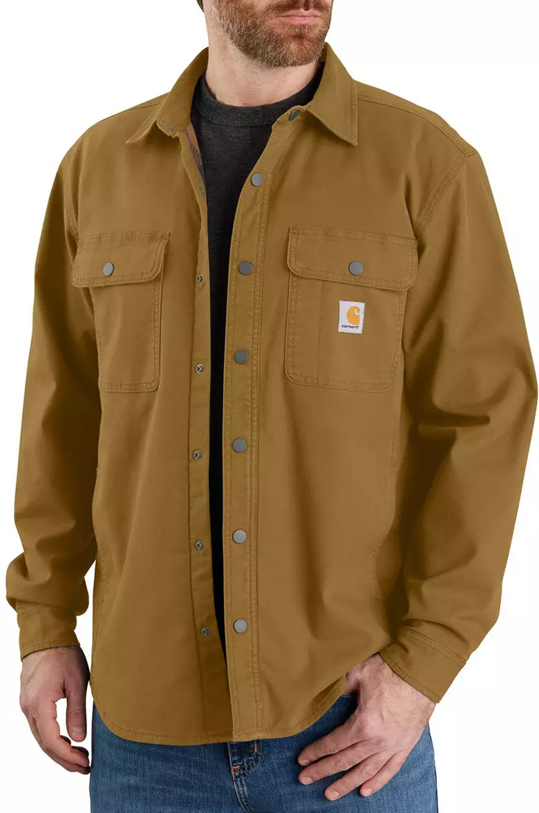 Carhartt Men's Canvas Fleece Lined Shirt Jacket | Dick's Sporting Goods | Golf Galaxy