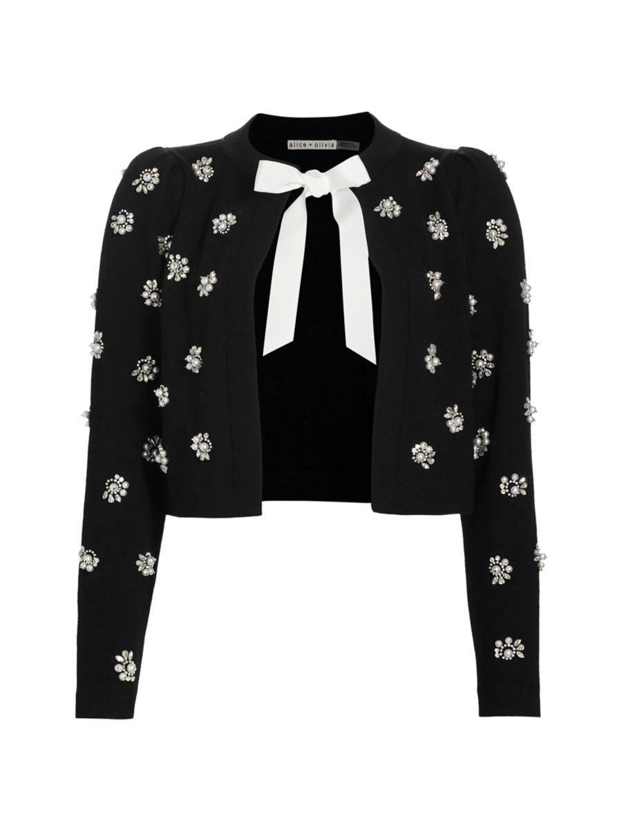 Trina Wool Embellished Cardigan | Saks Fifth Avenue