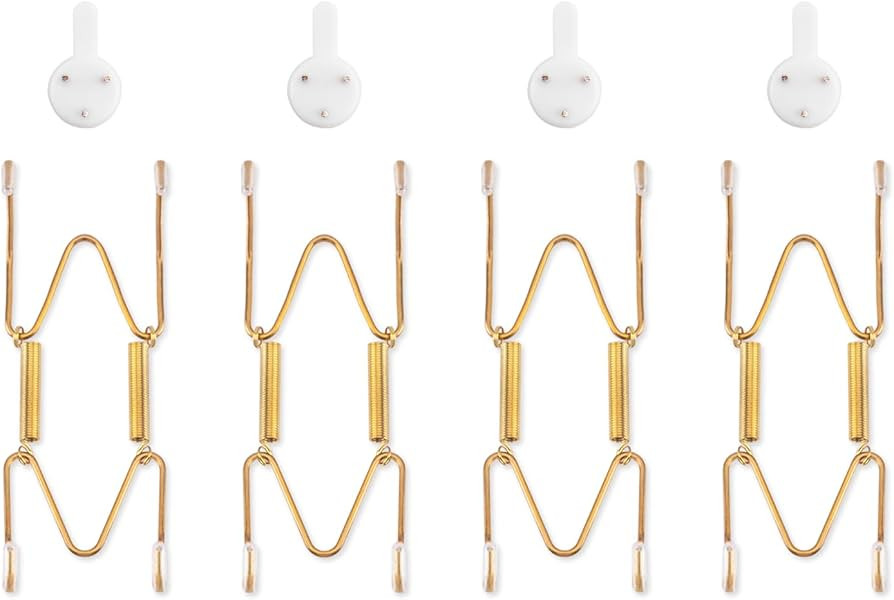 Bilillo 4 Pack Plate Hangers for The Wall, Suitable for 4-5 inch Art Plate, Stainless Steel Invis... | Amazon (US)