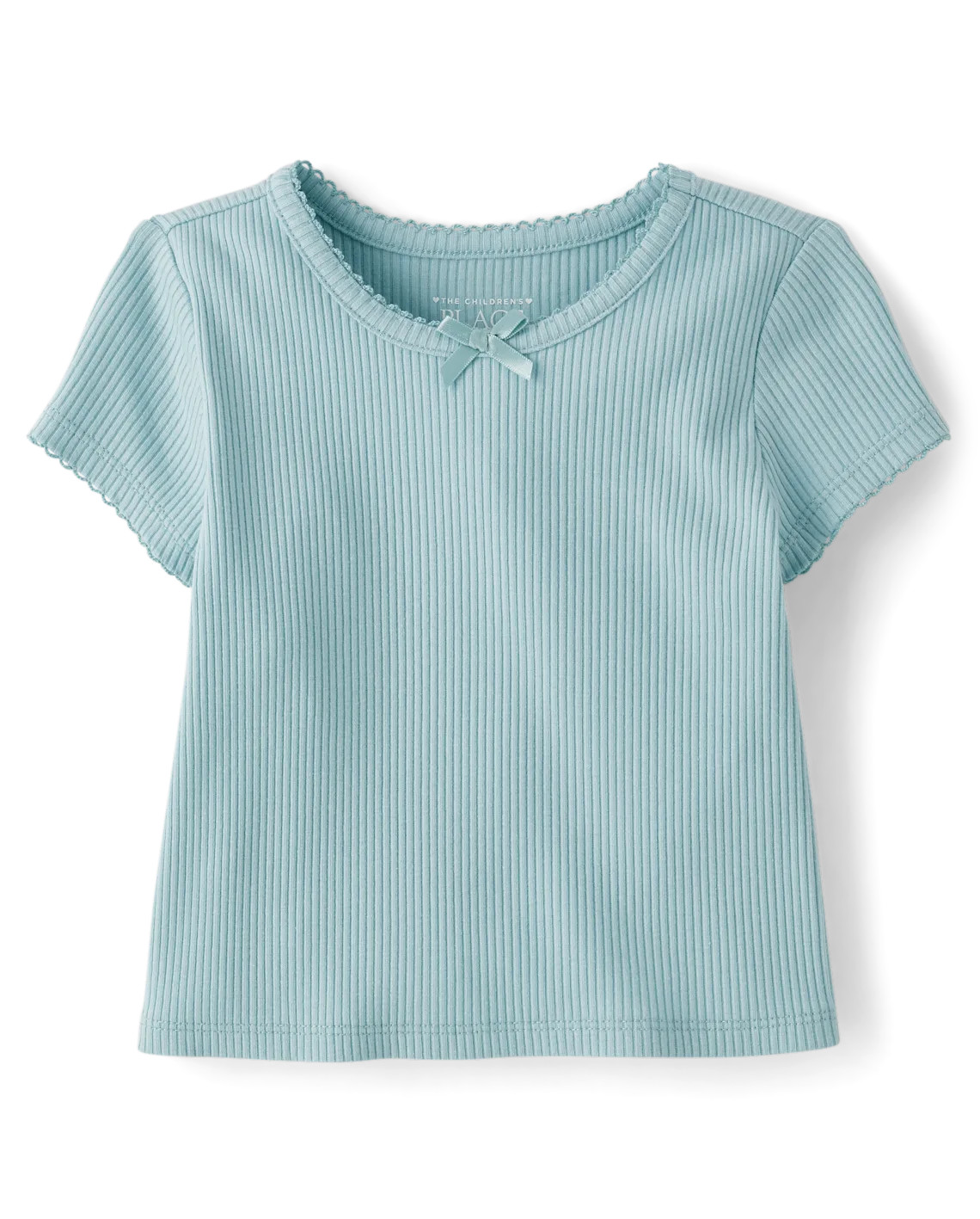 Baby And Toddler Girls Ribbed Baby Tee - blue | The Children's Place