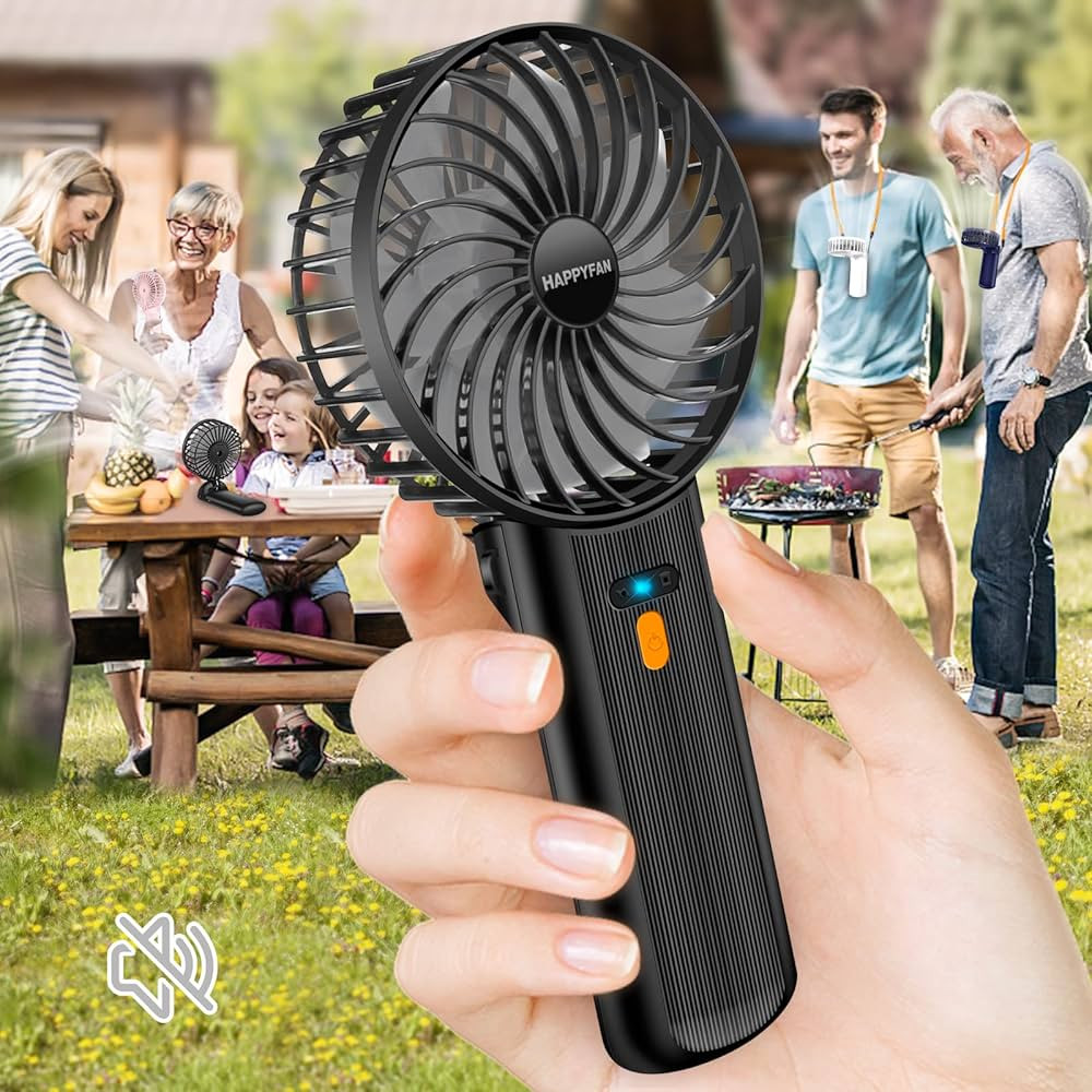 3-in-1 Portable Fan, 4 Speeds Handheld Fan, Personal Fan with Foldable Handle as Desk Fan, Lightw... | Amazon (US)