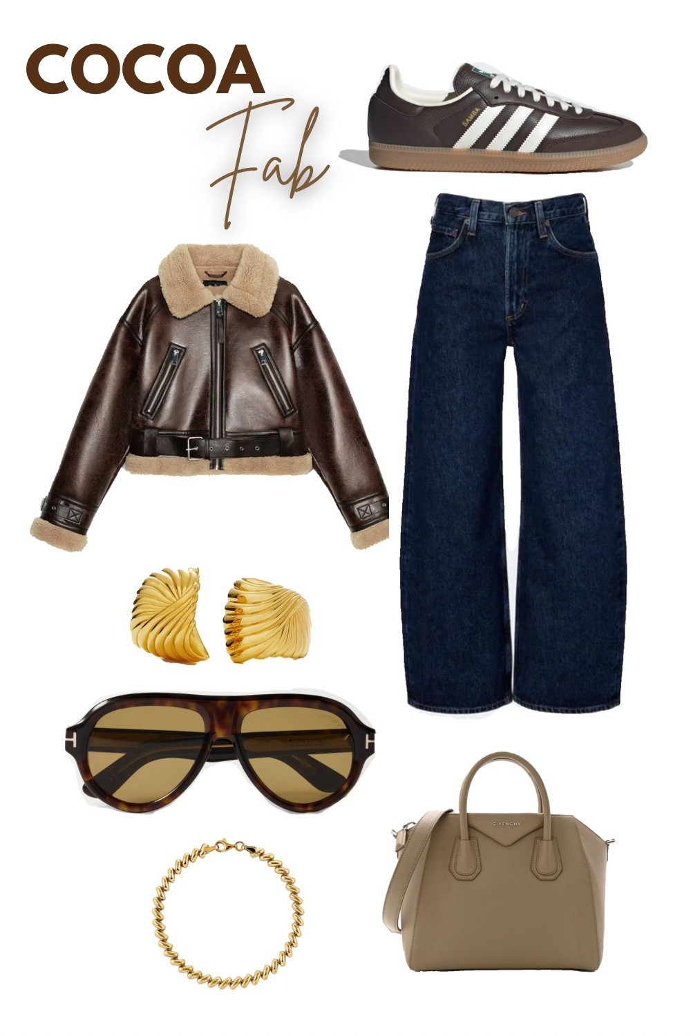 Style the color of the season — brown. Pair it with a denim and add monochromatic accents in sneakers, aviator frames, and a cropped jacket. 

#LTKStyleTip #LTKItBag