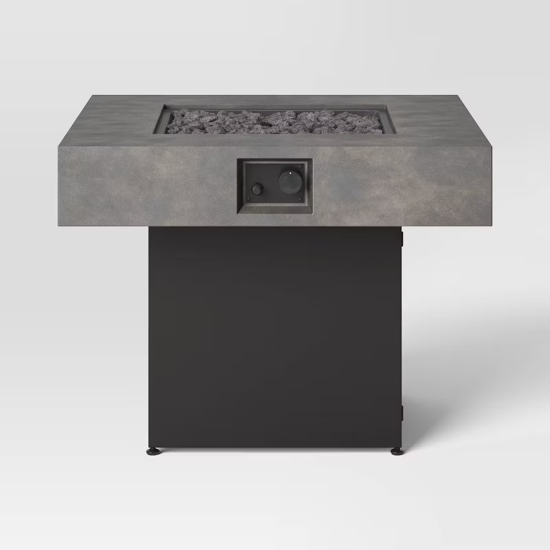 34" Square Liquid Propane Fire Pit - Gray - Threshold™ | Target