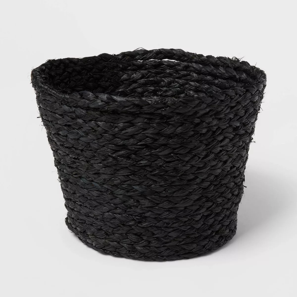 Round Braided Rafia Basket Black - Brightroom™ | Target