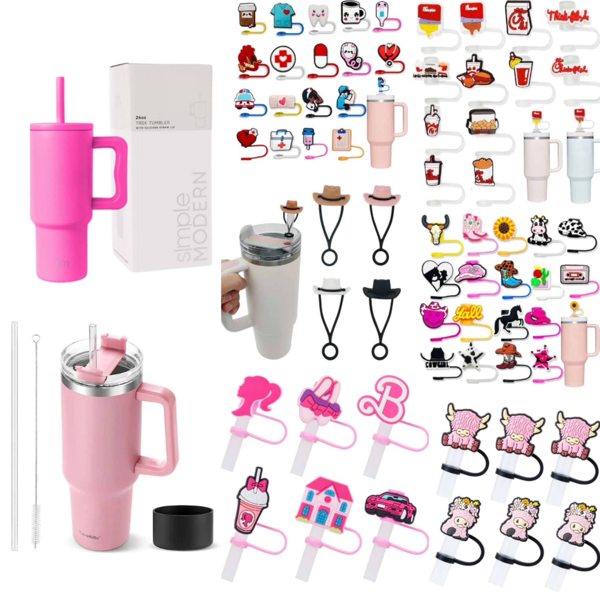 Best Stanley dupe with some of the cutest straw covers! Got my daughter the bright pink simply modern cup with the Barbie straw covers and all her classmates want to match!

#LTKfindsunder50 #LTKkids #LTKSpringSale