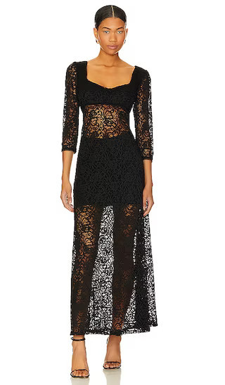 x Revolve Adored Maxi in Black Lace Maxi Dress Fall Maxi Dress Fall Winter Maxi Dress Winter | Revolve Clothing (Global)