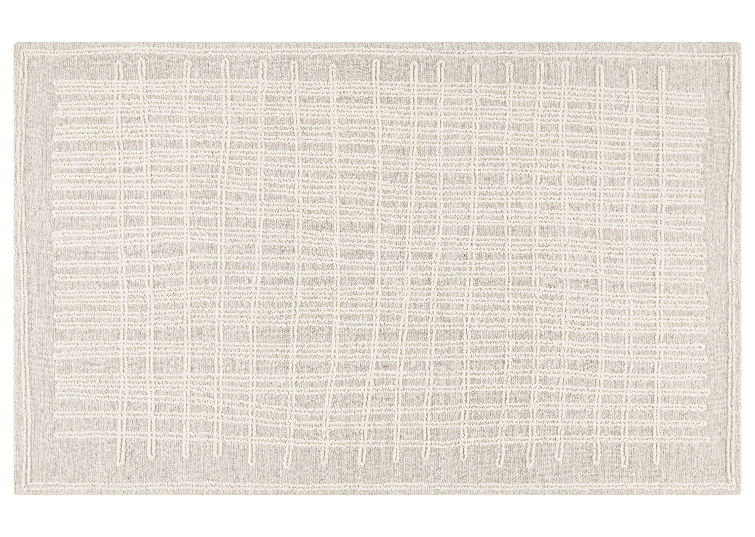 Nichols Wool Rug 60x96 Grey/Ivory | Urban Barn