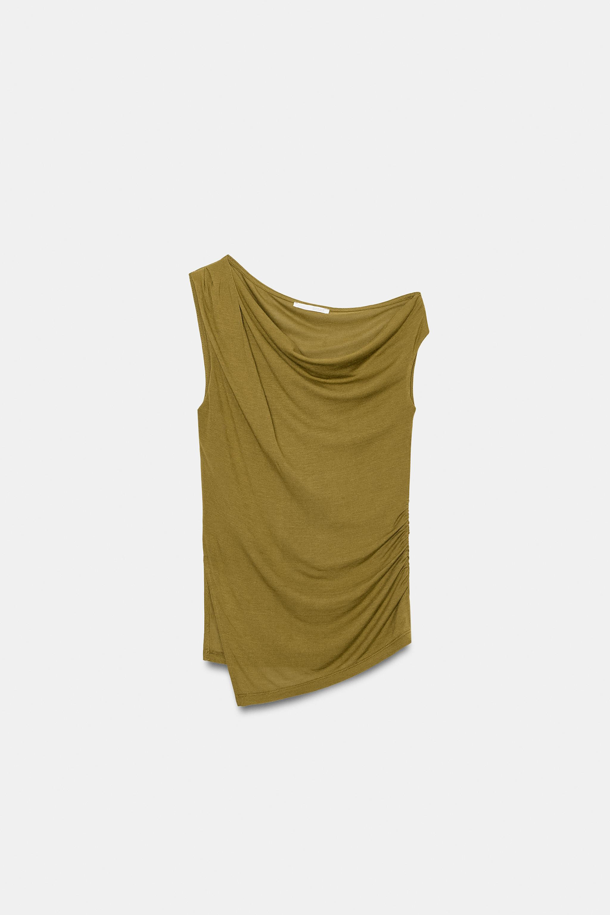 DRAPED ASYMMETRIC TOP | Zara US