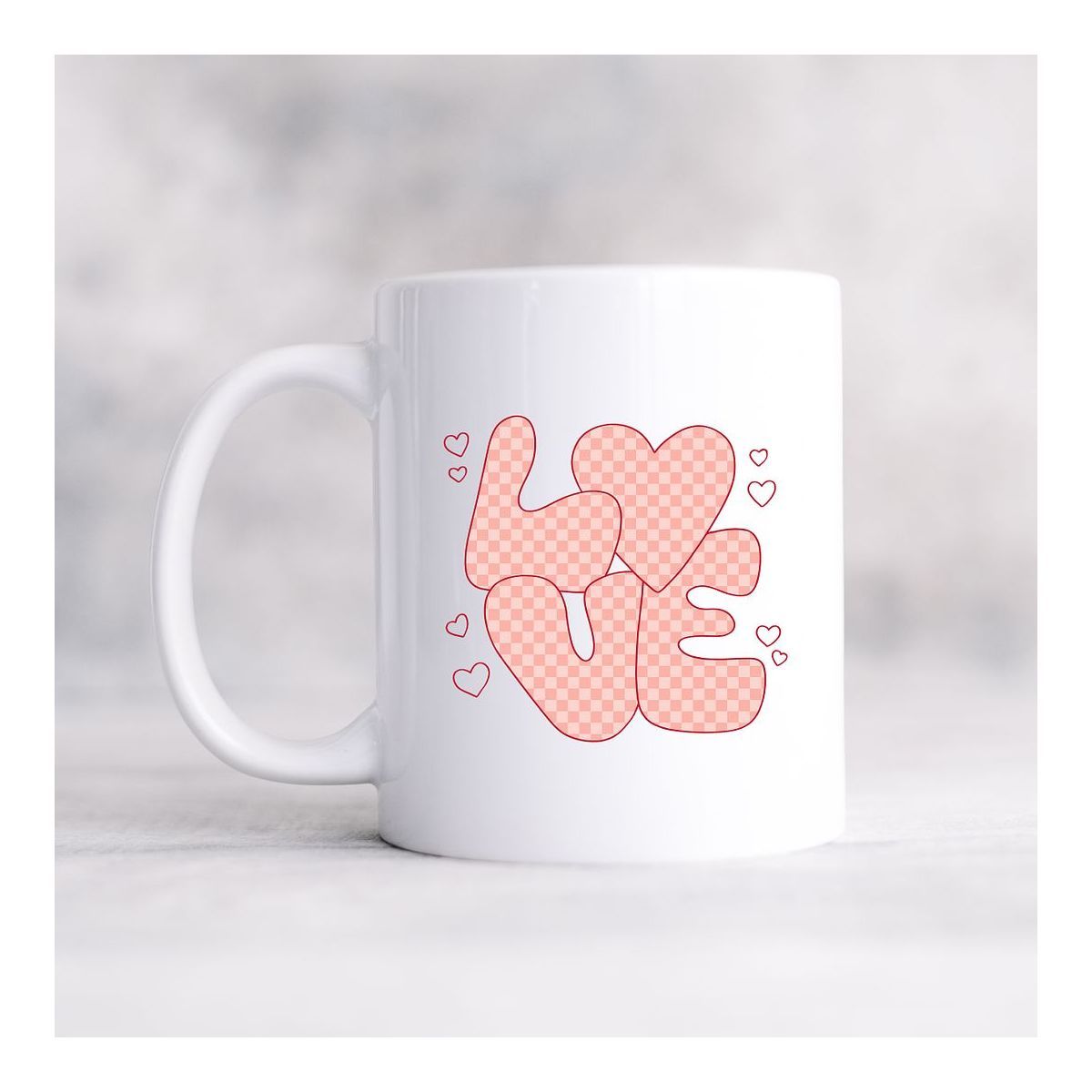 City Creek Prints Valentines Love Pink Mug - White | Target