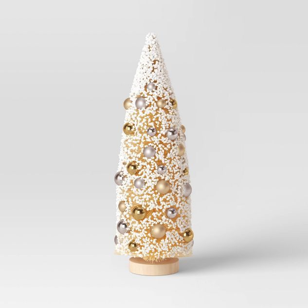 Flocked Bottlebrush Tree White - Threshold™ | Target