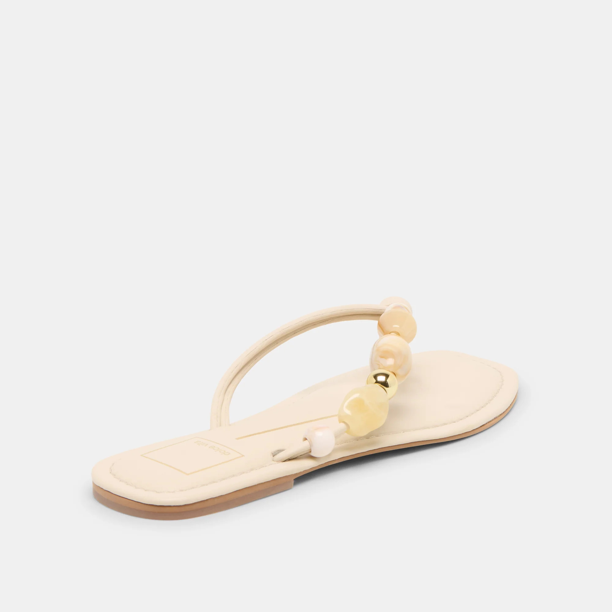 Cely Sandals Ivory Leather | DolceVita.com
