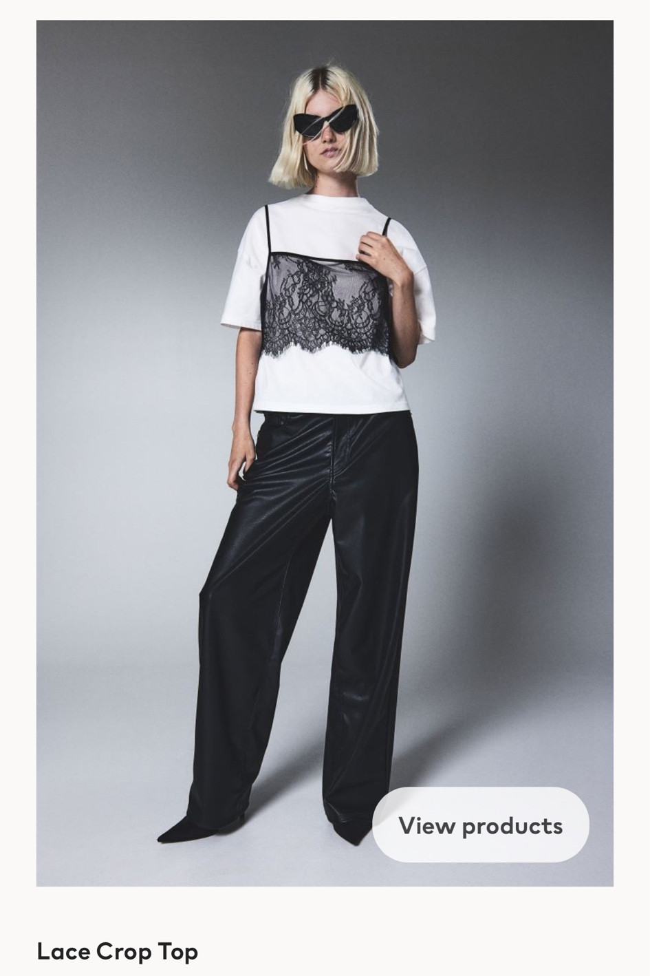 H&M Lace Crop Top 

#LTKstyletip #LTKSeasonal