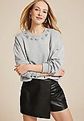 edgely™ Jewel Embellished Relaxed Fit Sweatshirt | Maurices