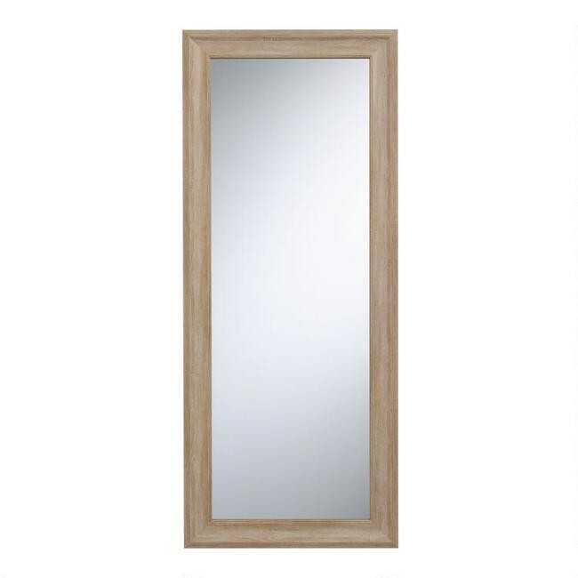 Light Natural Leaning Full Length Floor Mirror | World Market