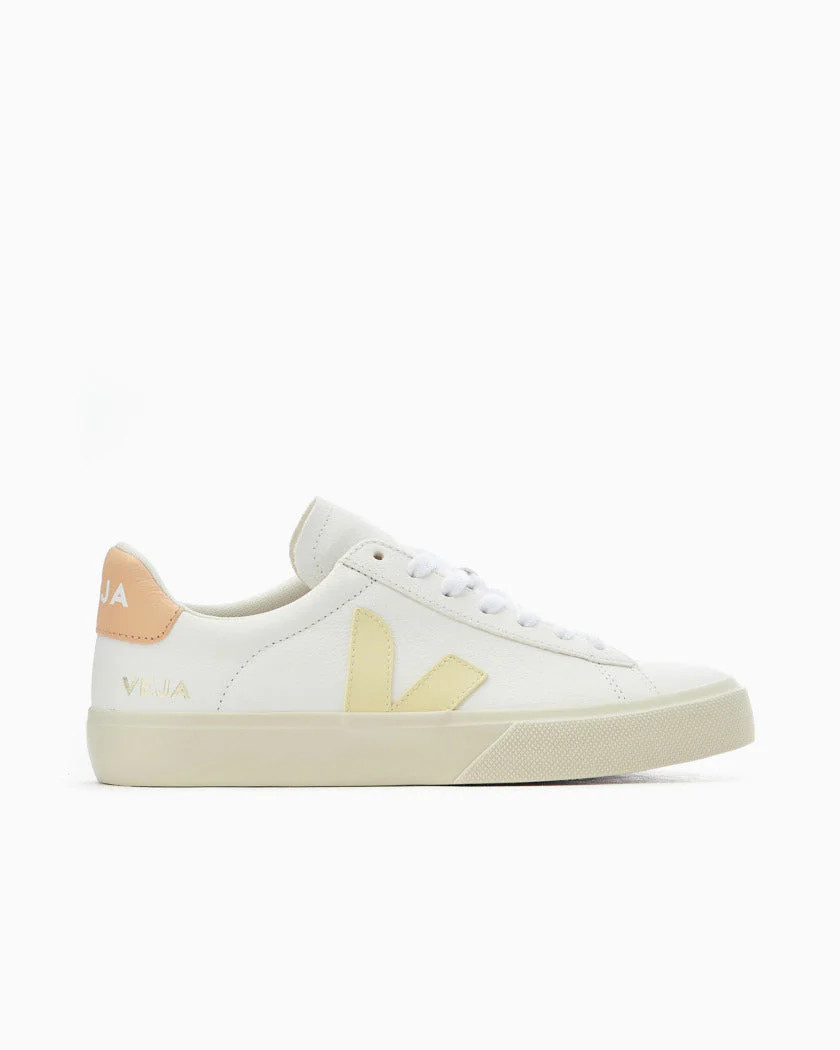 Veja Women's New Campo Sneakers White Sun Peach | Shop Simon
