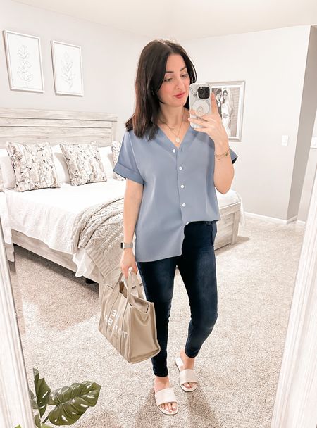 Casual outfit, amazonfashion, jeans, summer outfit, vacation outfit, comfy outfit, basic outfit, spring outfit, button up shirt, blouse, 

#LTKFind #LTKunder50 #LTKSeasonal