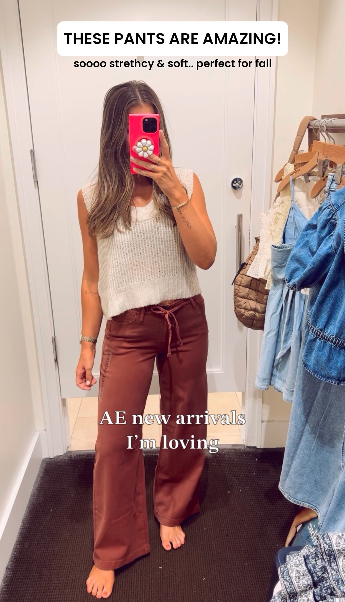 000 pants (size down!!!). XS sweater tank. 

Fall outfits
Fall transition 