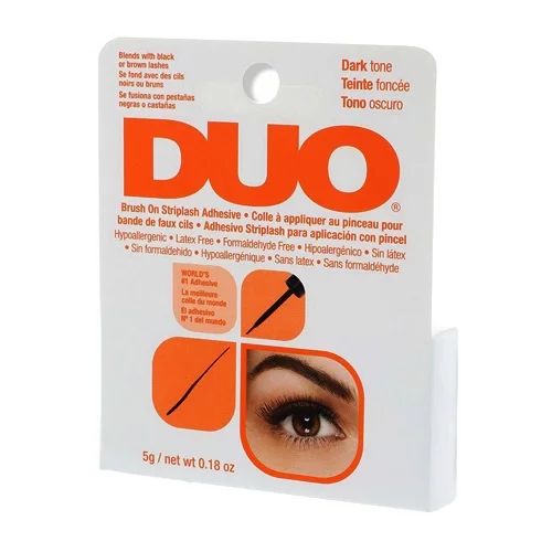 Duo Eye Lash Glue Brush on Adhesive Dark Tone Black or Brown, 0.18 Oz - Walmart.com | Walmart (US)