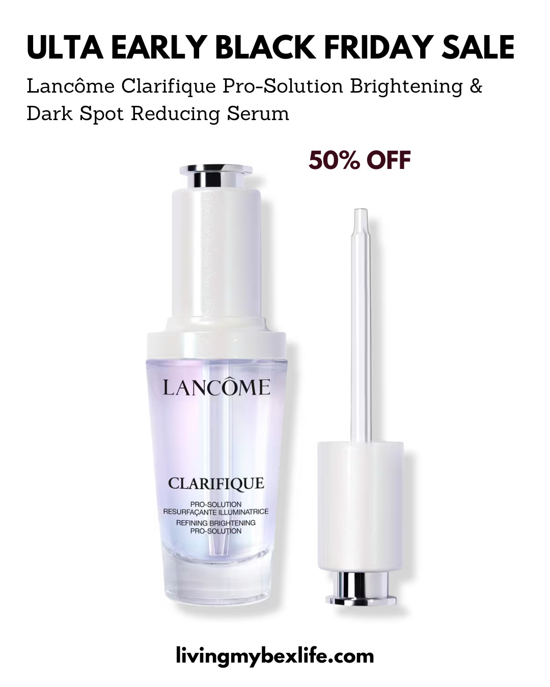 50% off Lancôme Clarifique

Pro-Solution Brightening & Dark Spot Reducing Serum

skincare, wellness, glow up, self-care, grwm, skin routine 

 #LTKgrwm #LTKSaleAlert #LTKFindsUnder50