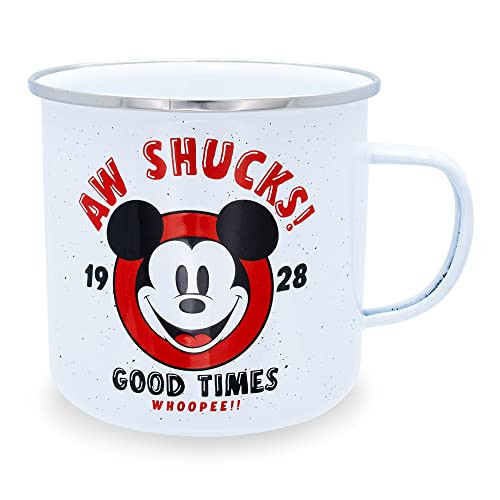 Silver Buffalo Disney Mickey Mouse Aw Shucks Whoopee Enamel Camper Mug, 21 Ounces | Amazon (US)