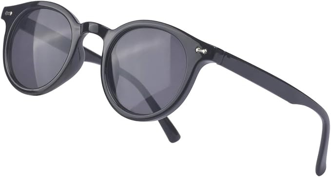 Kelens Vintage Polarized Horn Rimmed Round Circle Sunglasses UV400 Protection | Amazon (US)
