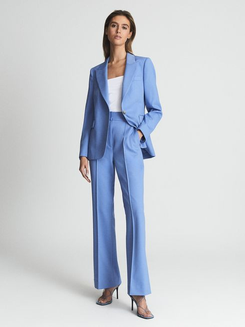 Reiss Blue Cora Regular Single Breasted Blazer | Reiss (UK)