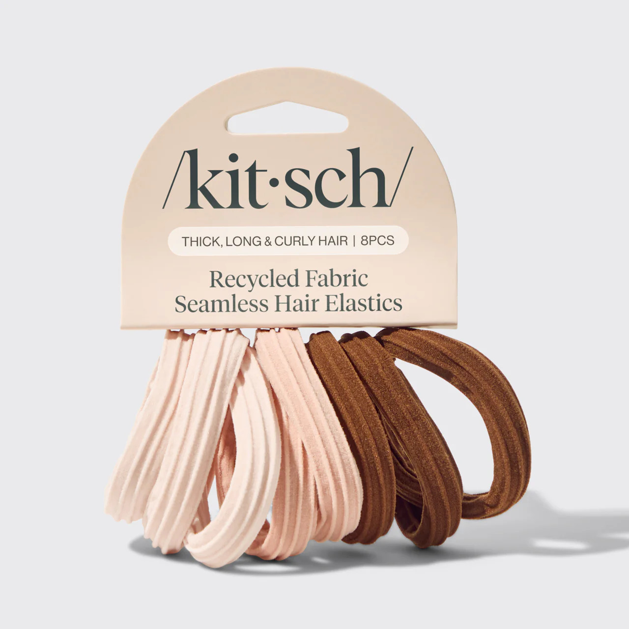 Rosewood Seamless Hair Elastics 8pc Set | Kitsch