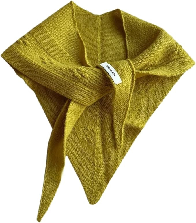 cashmere Knit Triangle Scarf for cashmere Women Head Scarf Neckerchief Aesthetic Accessories Stre... | Amazon (US)