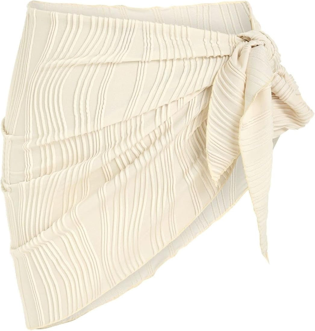 ZAFUL Women's Sarong Coverups Beach Wrap Sheer Bikini Wraps Chiffon Cover Ups for Swimwear | Amazon (US)