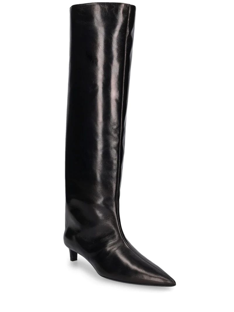 35mm leather tall boots - Jil Sander - Women | Luisaviaroma | Luisaviaroma
