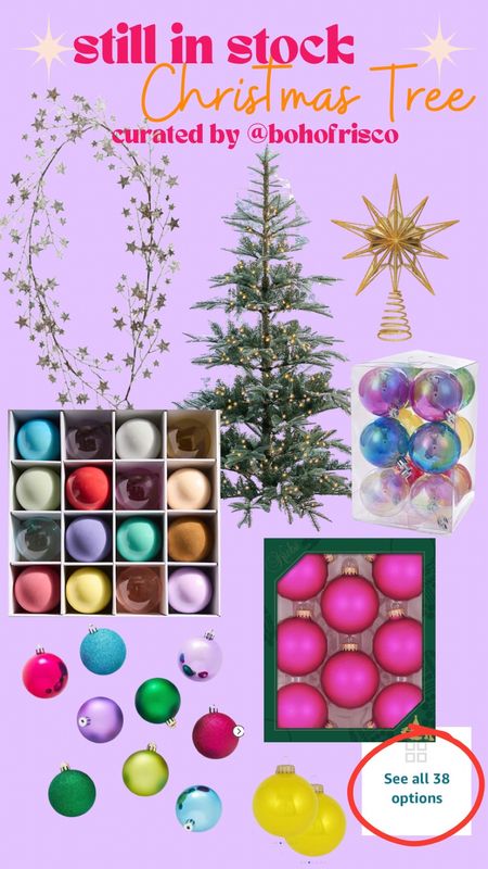 Colorful ornaments still in stock for Christmas decorating! Glass baubles, balls, colorful balls, hot pink, Christmas tree decor 

#LTKSeasonal #LTKhome #LTKHoliday