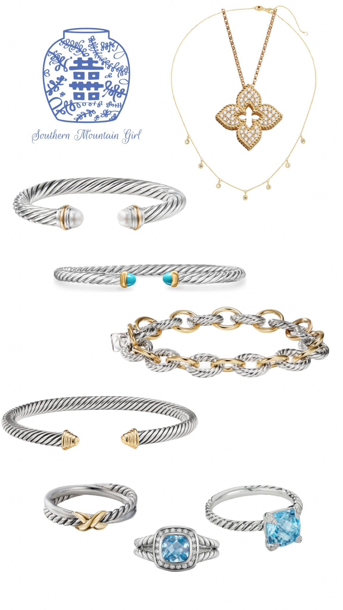 Mother’s Day jewelry mom will cherish forever! I love David Yurman and RobertoCoin. I have several of their pieces and they not only last a lifetime, but can be passed down to a daughter or daughter-in-law.🤍🤍
Mother’s Day. Gift ideas. Jewelry  

#LTKfamily #LTKbeauty #LTKGiftGuide