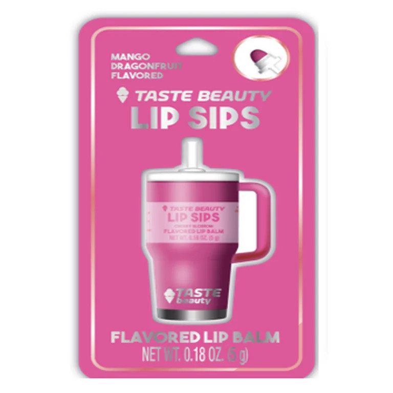Taste Beauty Lip Sips Tumbler Lip Balm, Hot Pink | Walmart (US)