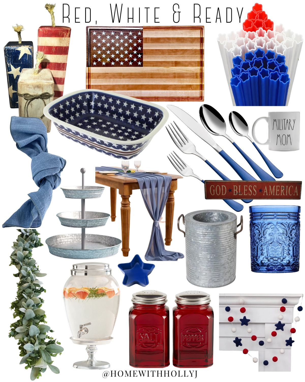 Red, White & Ready 🇺🇸✨ Hosting just got a patriotic glow-up! From star-spangled serveware to classic blue accents and rustic textures, these pieces make it effortless to style a festive table for Memorial Day, the 4th of July, or Labor Day. I linked everything you need to recreate this look—easy, elevated, and perfect for summer entertaining.

Tap to shop the post on LTK and bring this look home before it sells out! ❤️💙

#LTKhome #LTKseasonal #LTKsalealert #4thofJulyDecor #PatrioticDecor #SummerEntertaining #MemorialDayDecor #AmericanaStyle #FarmhouseDecor #TablescapeInspo #HomeDecorFinds #EntertainingAtHome #RedWhiteAndBlue #LTKunder100 #NeutralHomeWithColor #HolidayHosting #homewithhollyj #shophollyjhome 

 #LTKfoodie #LTKSeasonal #LTKHome