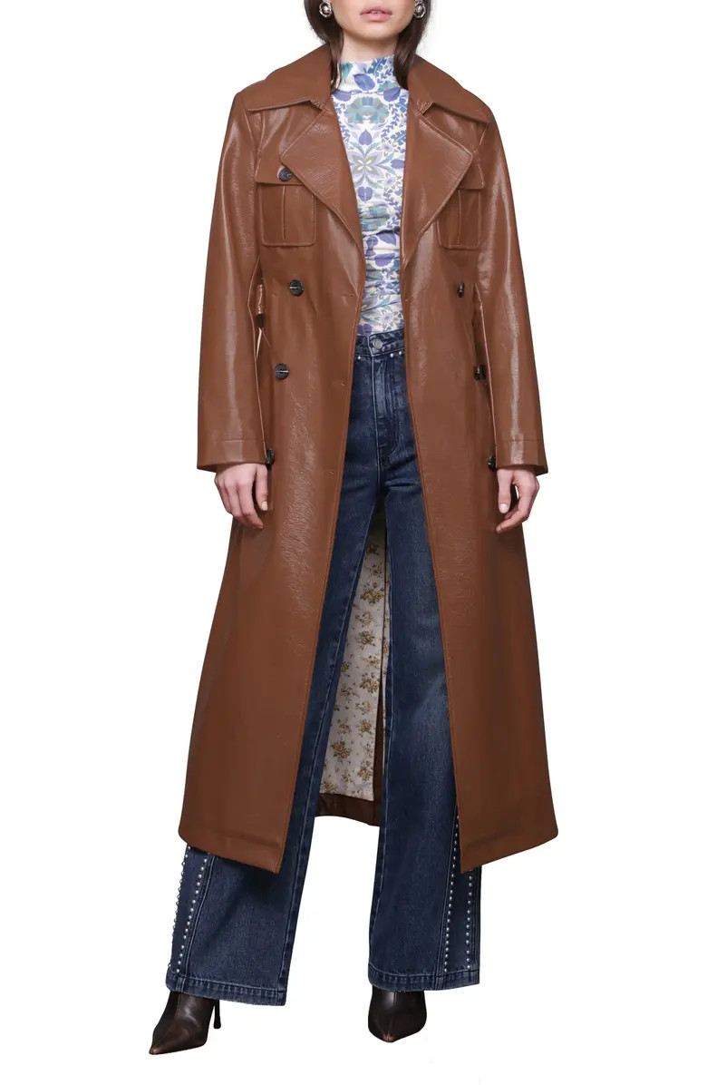 Avec Les Filles Belted Faux Leather Utility Trench Coat | Nordstrom | Nordstrom