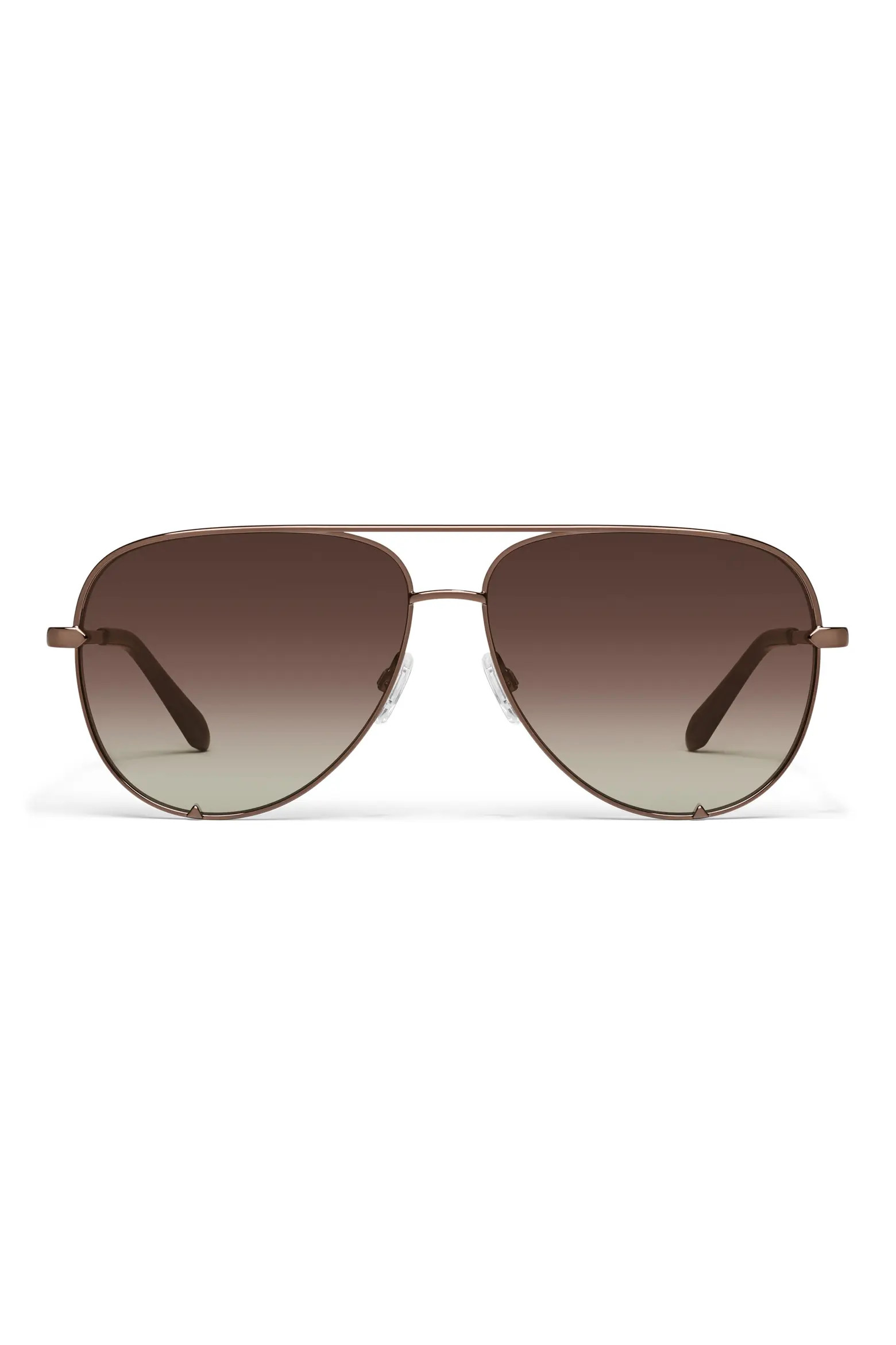 QUAY High Key 64mm Oversize Aviator Sunglasses (Women) | Nordstrom | Nordstrom