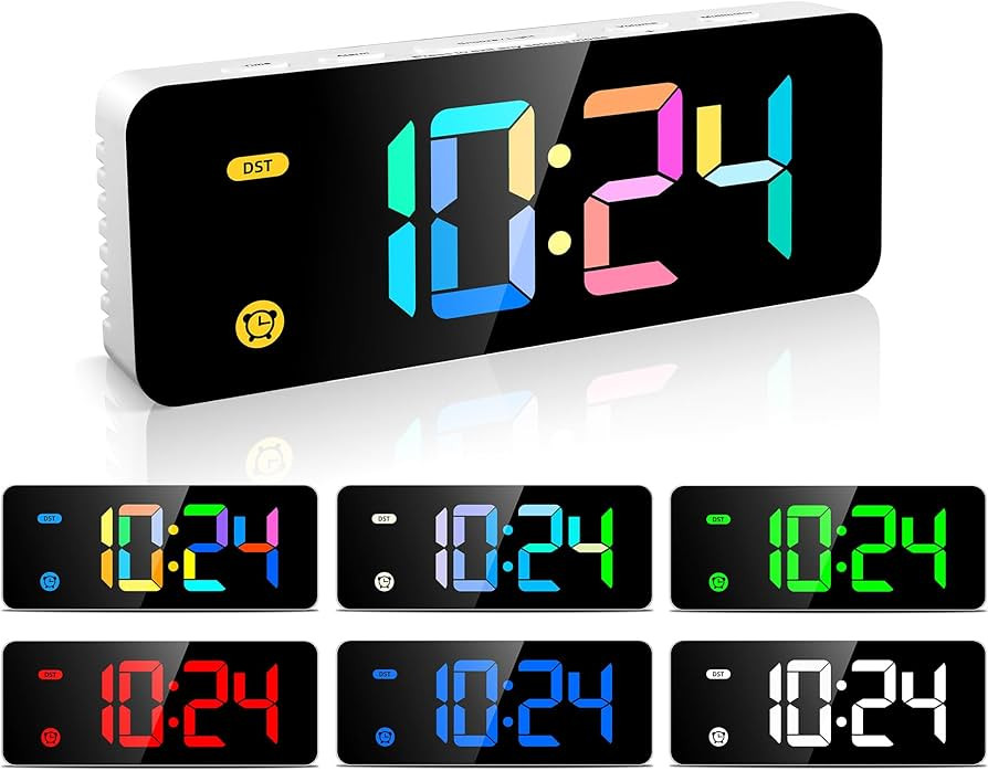 HODIK Alarm Clock for Kids Bedrooms Small Digital Clock with 7 Colors, 4 Dimmable Backlight, 3 Ad... | Amazon (US)