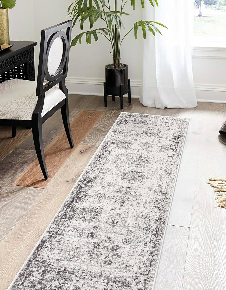 Unique Loom Sofia Collection Area Rug - Casino (2' x 6' 7" Runner, Gray/ Beige) | Amazon (US)