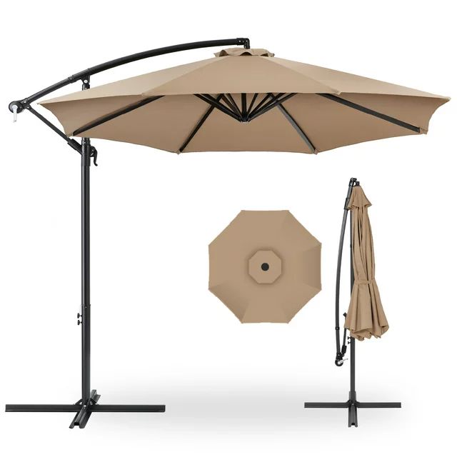 Best Choice Products 10ft Offset Hanging Outdoor Market Patio Umbrella w/ Easy Tilt Adjustment - ... | Walmart (US)