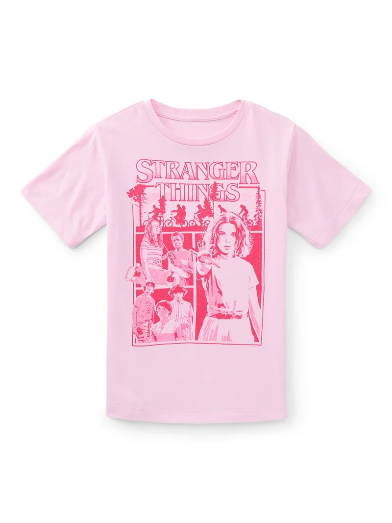 Netflix Stranger Things Girls Short Sleeve Graphic T-Shirt, Sizes 4-16 | Walmart (US)