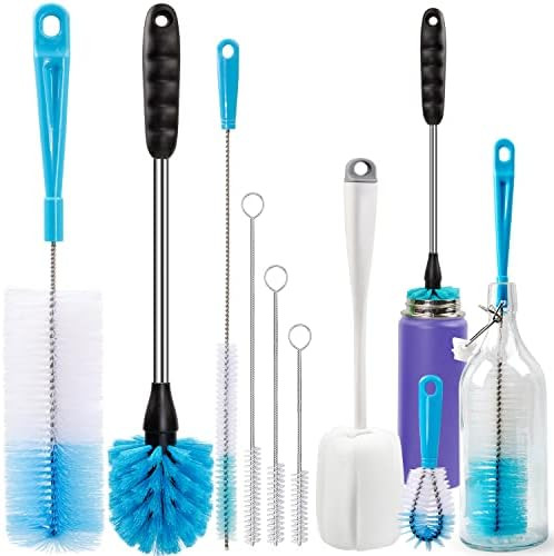 Holikme 8 Pack Bottle Brush Cleaning Set, Long Handle Bottle Cleaner for Washing Narrow Neck Beer... | Amazon (US)