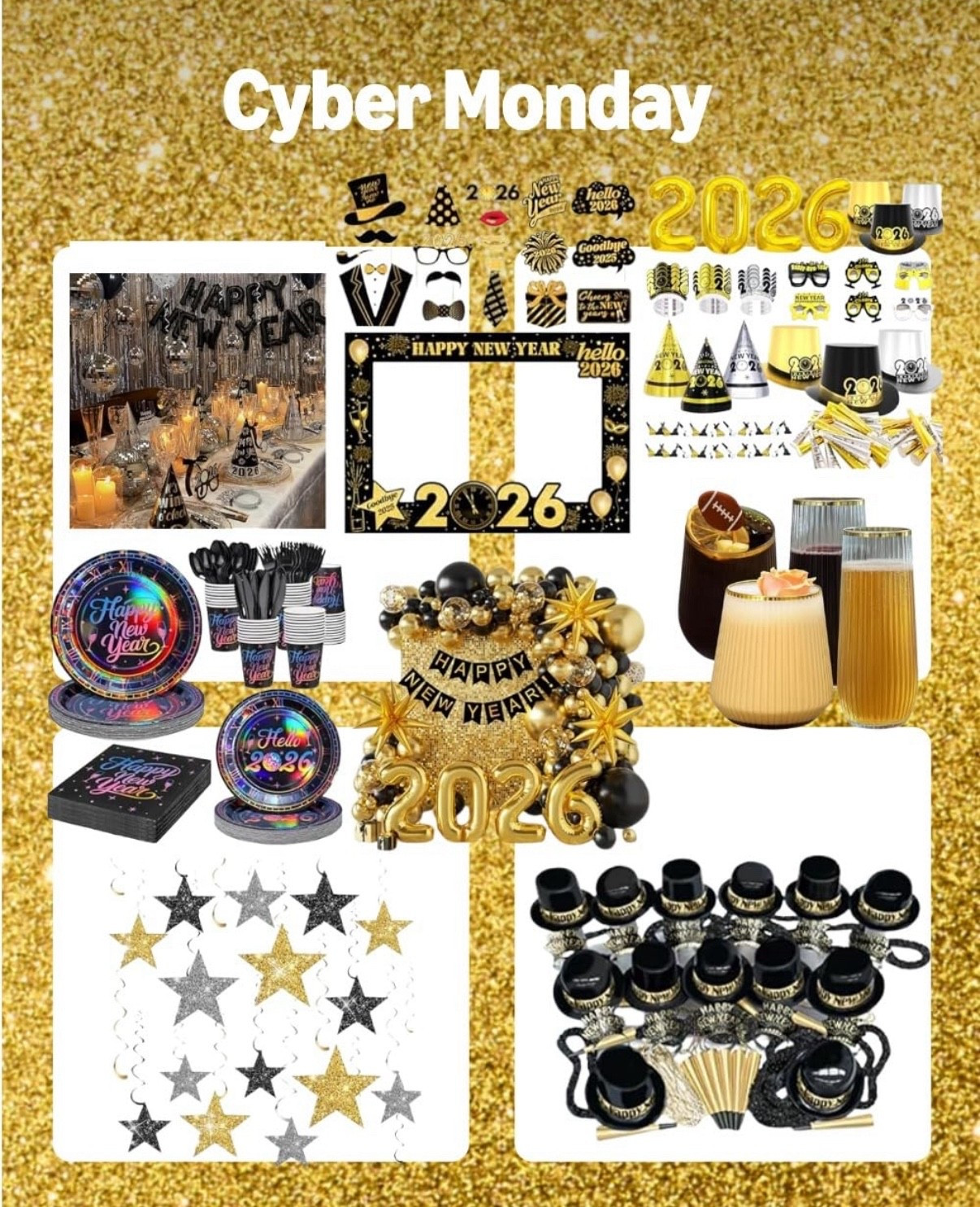 New Year’s Eve party supplies 

#LTKHome #LTKSeasonal #LTKHoliday
