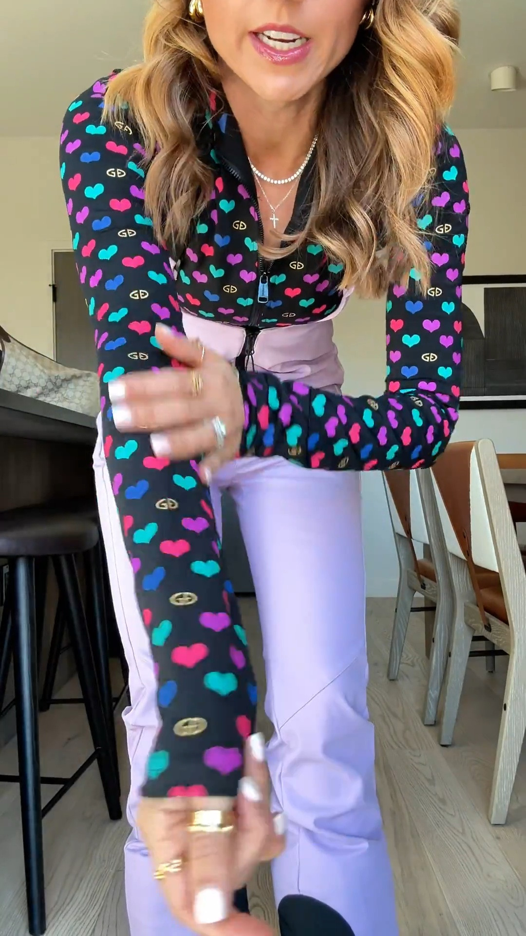 Ski trip outfit. Park city outfit. My snow tubing outfit of the day! Amazon ski bib in XS in light purple. Goldberg heart ski top in XXS. Moon Boots are older style but linking similar. 

#LTKActive #LTKTravel #LTKootd