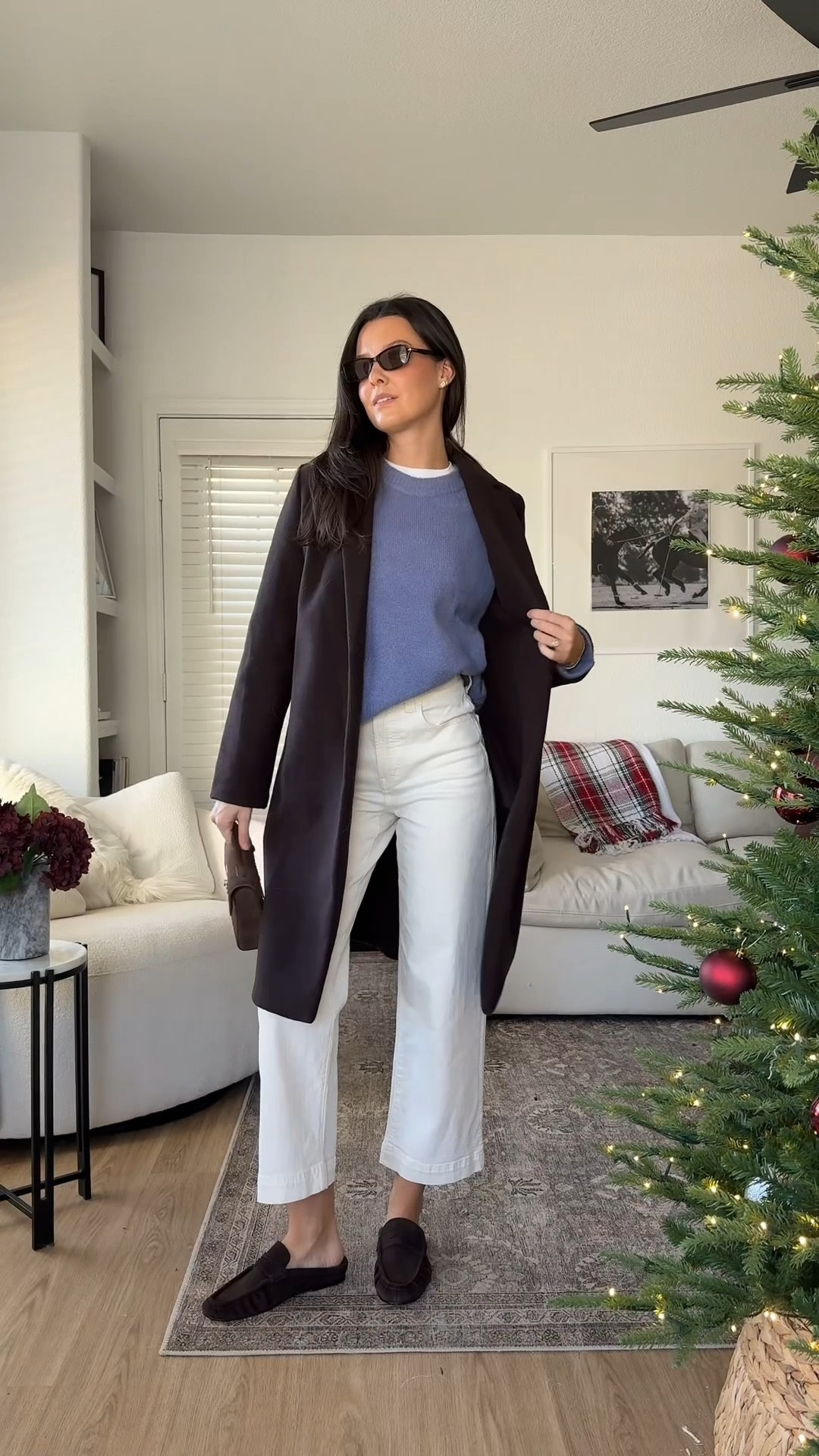 I’m 5’7 wearing size medium in the sweater, small in the white long sleeve, and 25 in the jeans! The jacket is old from Zara but will try to find it! I sized up one size in the coat!

#LTKHoliday #LTKootd #LTKFindsUnder100