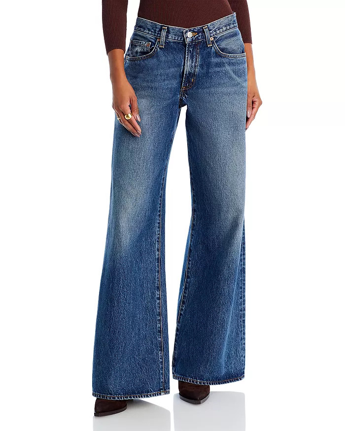 Clara High Rise Long Flare Jeans in Noise | Bloomingdale's (US)