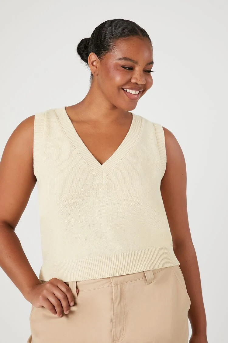 Plus Size Longline Sweater Vest | Forever 21 (US)