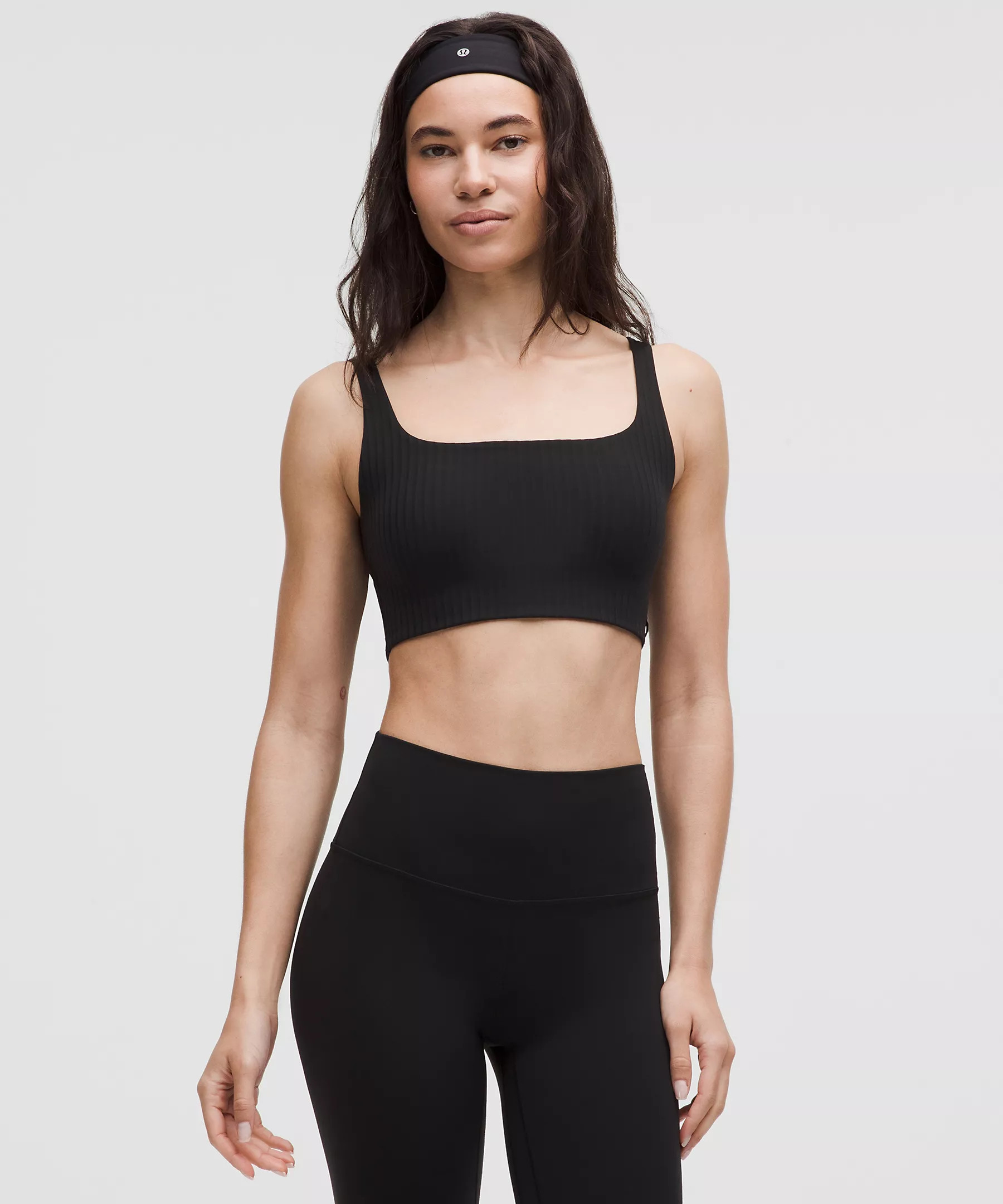 Bend This Ribbed Scoop and Square Bra | Lululemon (US)